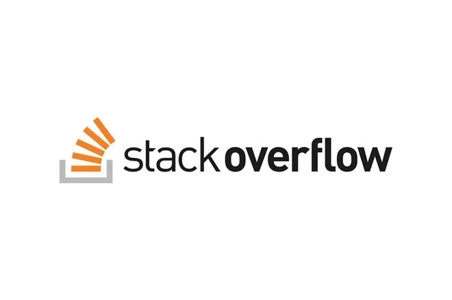 The Stack Overflow wordmark logo, with its orange stacked-bars icon.